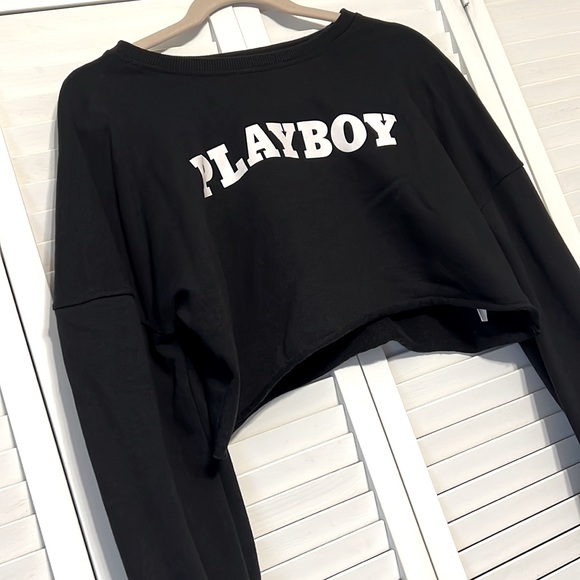 Play boy Long Sleeve Crop Top - Picture 4 of 5